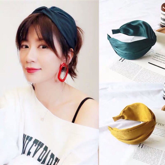 Bando Bendo-89 FASHION/Premium Bandana Simpul Twist Elastis Ala Korea Untuk Wanita