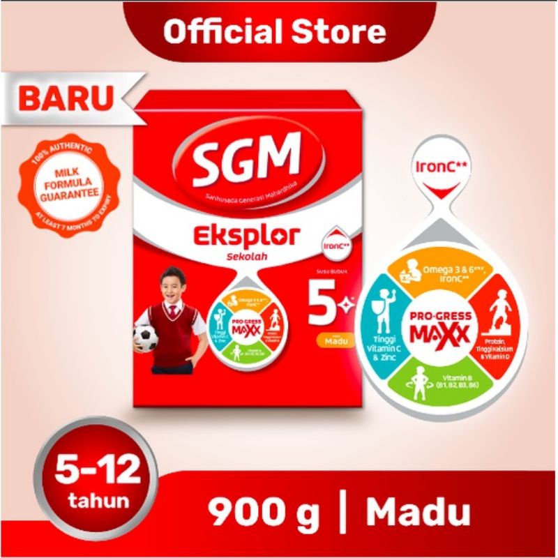 

SGM Eksplor 5 plus Madu / Cokelat 900gr / Susu Bubuk SGM Eksplor Sekolah 5 plus 900gram