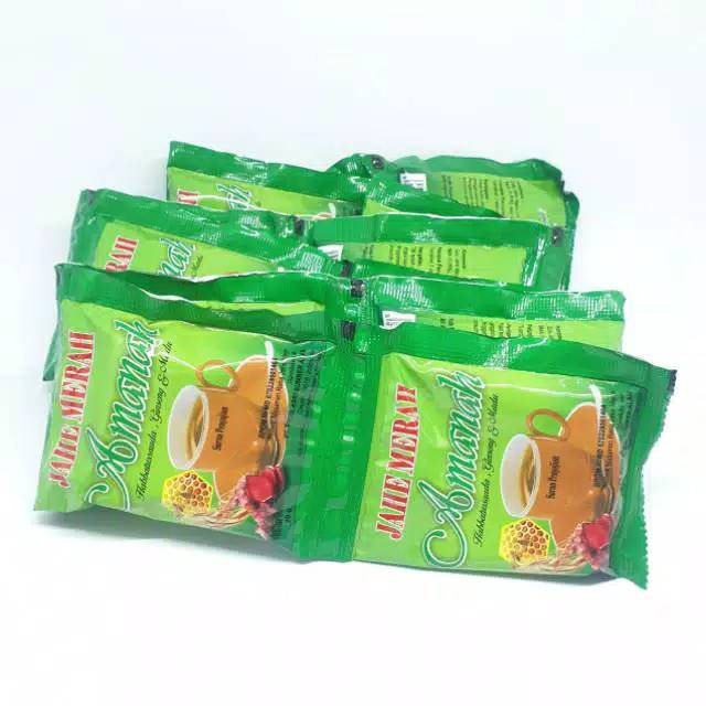 

Jahe Merah Super Amanah 1 Renceng Isi 12 Sachet Wedang Jahe Merah Amanah Bubuk Jahe Merah Amanah
