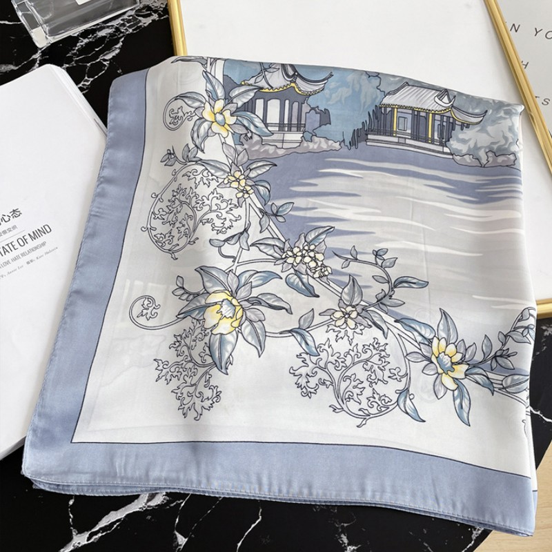 &quot;Liva&quot; 70x70 cm scarf, Scarf Leher, Scarf Tas, Bahan High Grade Silk Immitation