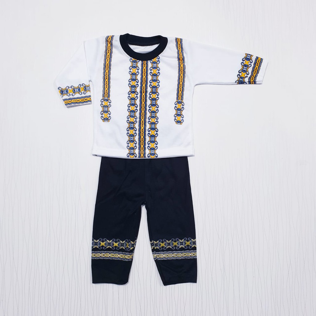 baju koko bayi laki-laki usia 0-12 bulan / pakaian anak baby cowo muslim / setelan islami