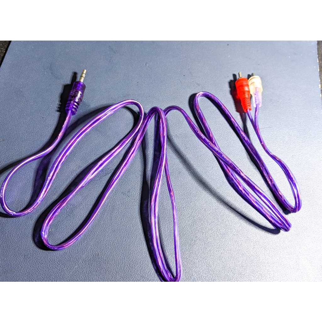 Kabel RCA 2-1 FLECO Audio To Jack Tebal 1,5 Meter