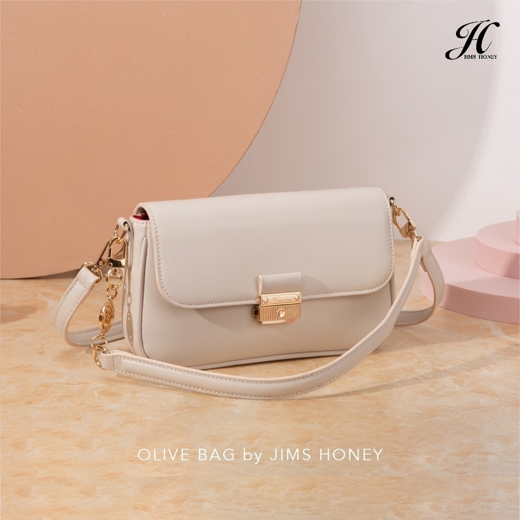 Olive Bag Jims Honey Ori Tas Selempang Sling Bag Wanita  Cewek Tas Kerja Jalan Simple Elegan Kecil M