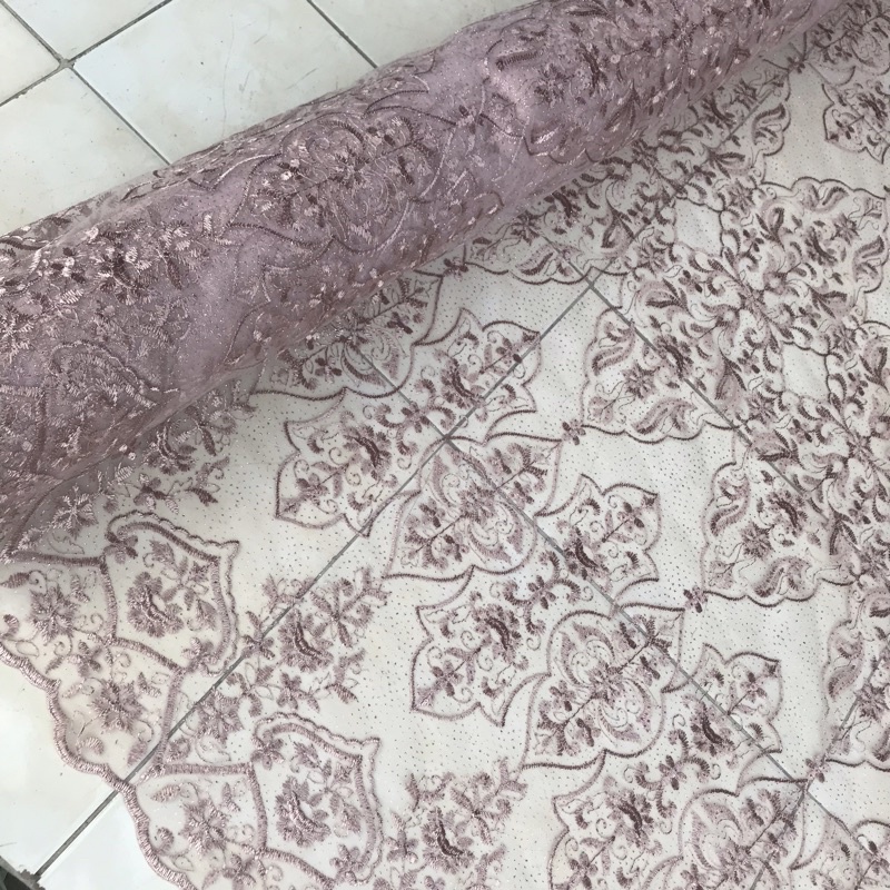 Kain tulle bordir motif elisaab non mutiara(new)