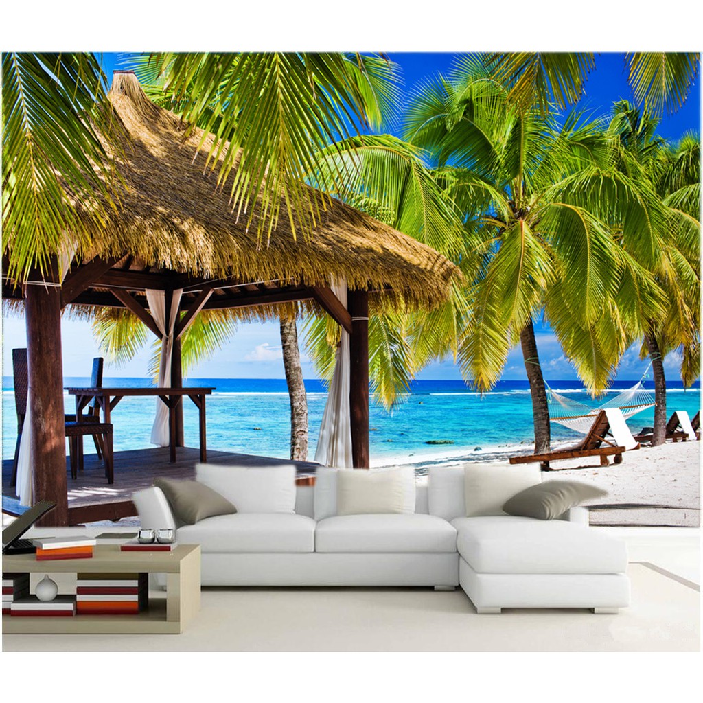 Wallpaper custom 3d - tema pemandangan pantai B