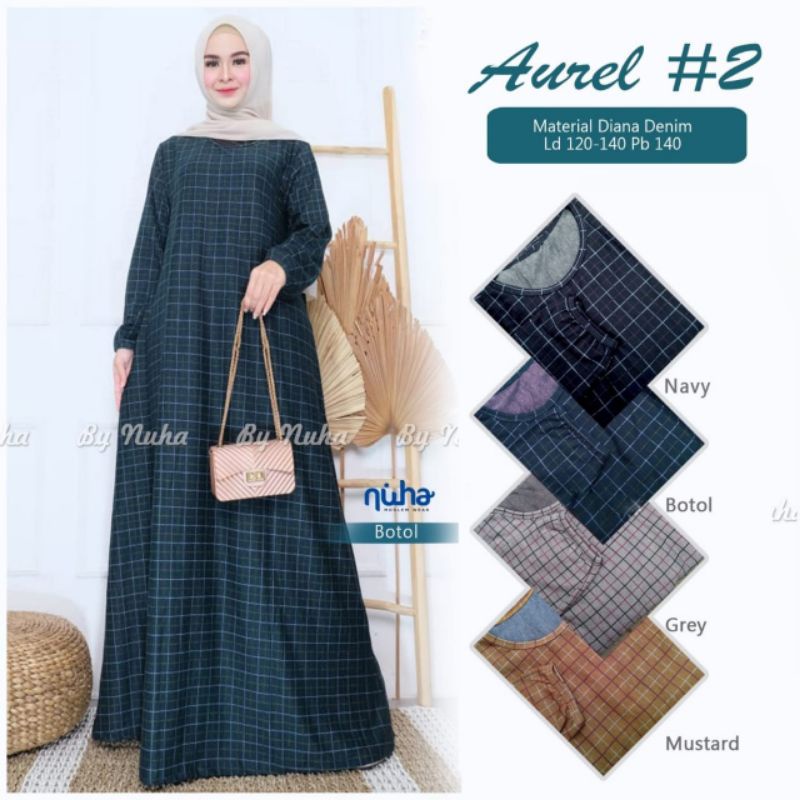 100% ORI Aurel Jumbo dress by Nuha / Ld 120-140 Pb 140