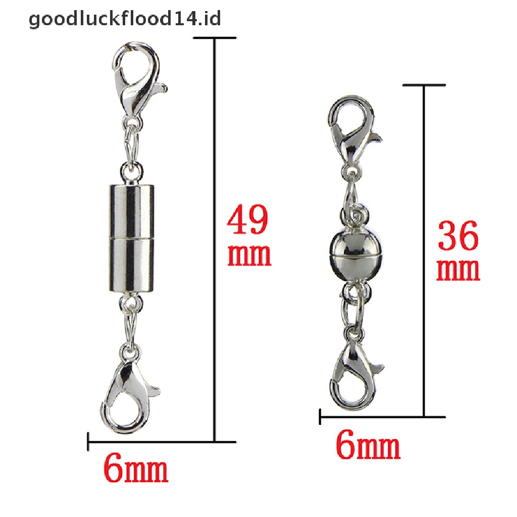 [OOID] 20Pcs Silver Gold Magnetic Clasp Hook for DIY Bracelet Necklace Jewelry Making ID