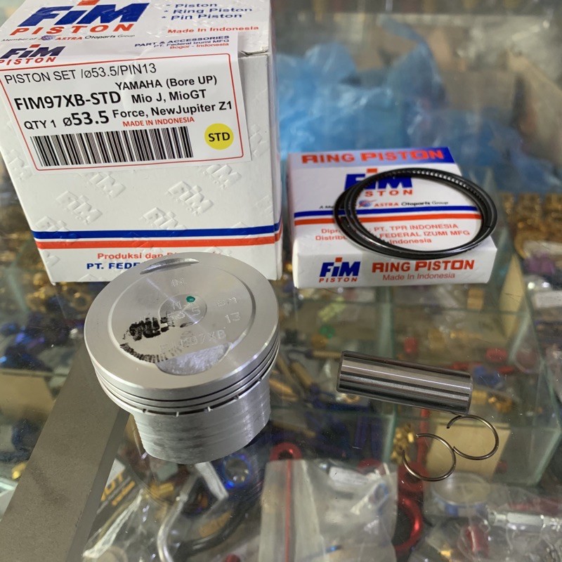 PISTON SEHER SET BORE UP FIM 97 XB MIO J MIO GT VEGA ZR JUPITER Z1 UKURAN 53,5 PIN 13