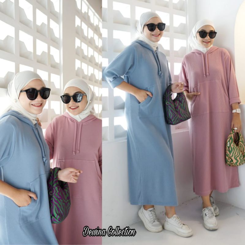 ARUNA HOODIE DRESS | MIDI DRESS | DRESS KNIT | DRESS HOODIE | DRESS POLOS