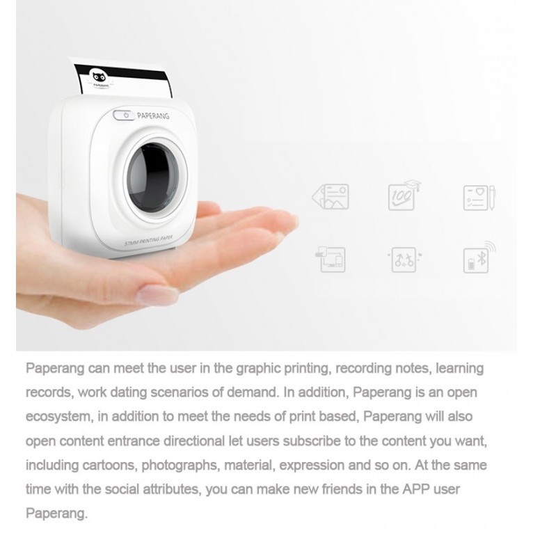 PAPERANG P1 Mini Wireless Paper Photo Printer Portable Bluetooth