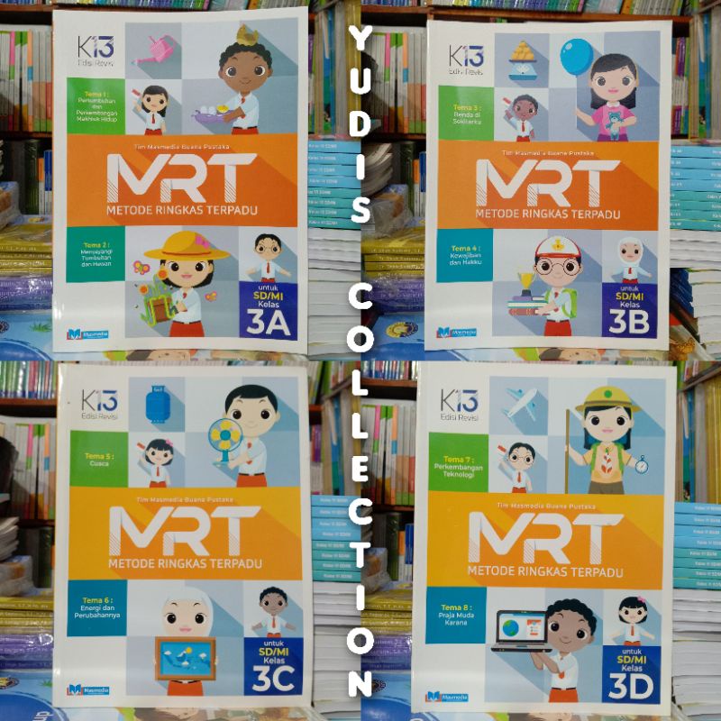 Jual Paket MRT 3A,3B,3C,3D Kelas 3 SD/MI Edisi K13 Revisi. Buku Metode ...