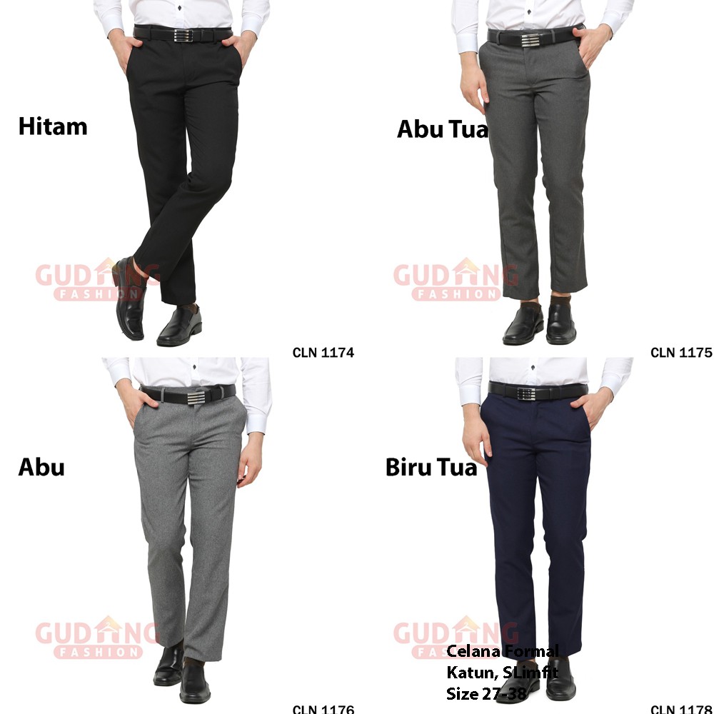 Celana Panjang Formal Slim Pria Kerja Kantor - Banyak Pilihan Warna CLN (COMB)