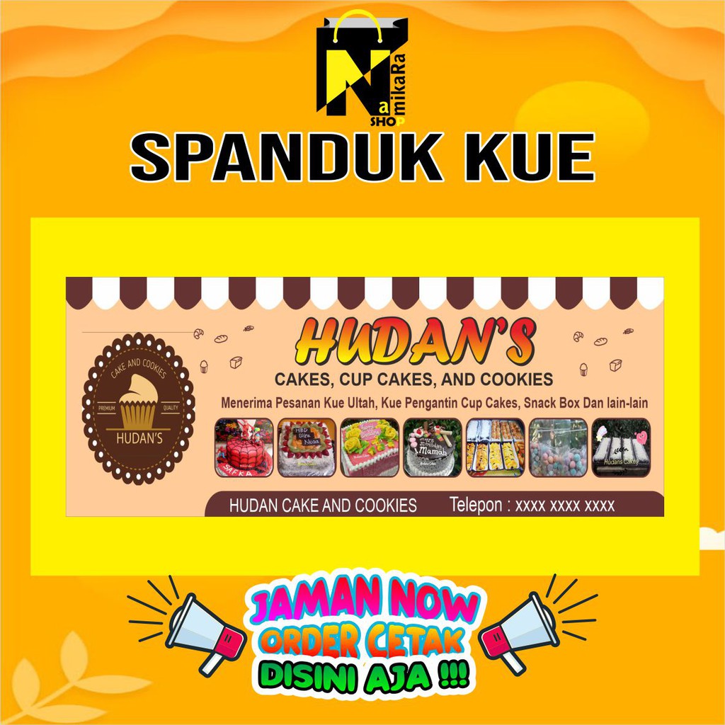 Jual Spanduk Banner Backdrop Toko Kue Banner Toko Bakery And Cake My