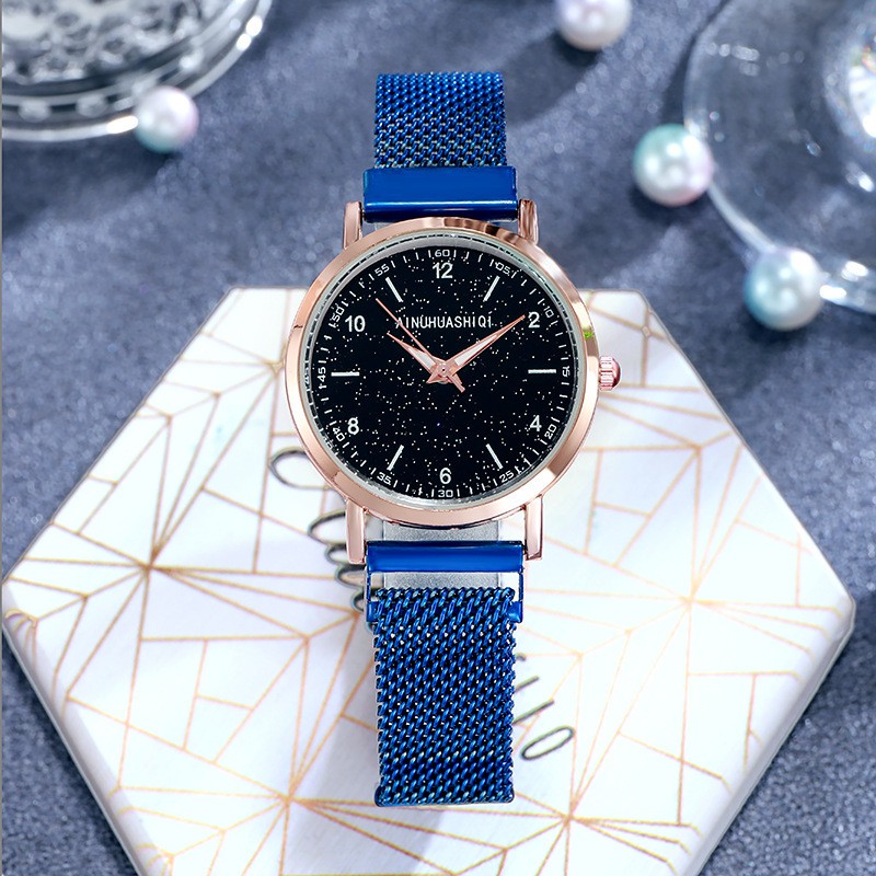 Jam Tangan Wanita Dengan Strap Rantai Pasir Analog Quartz Fashion Korean Import