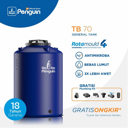 Tangki / Tandon / Toren Air merk Penguin tipe TB 70 (650L)