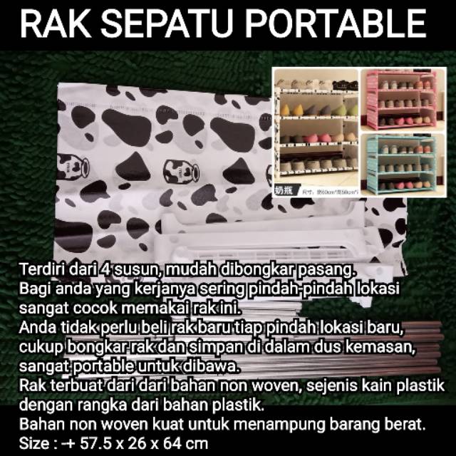 Rak sepatu portable / rak sepatu susun