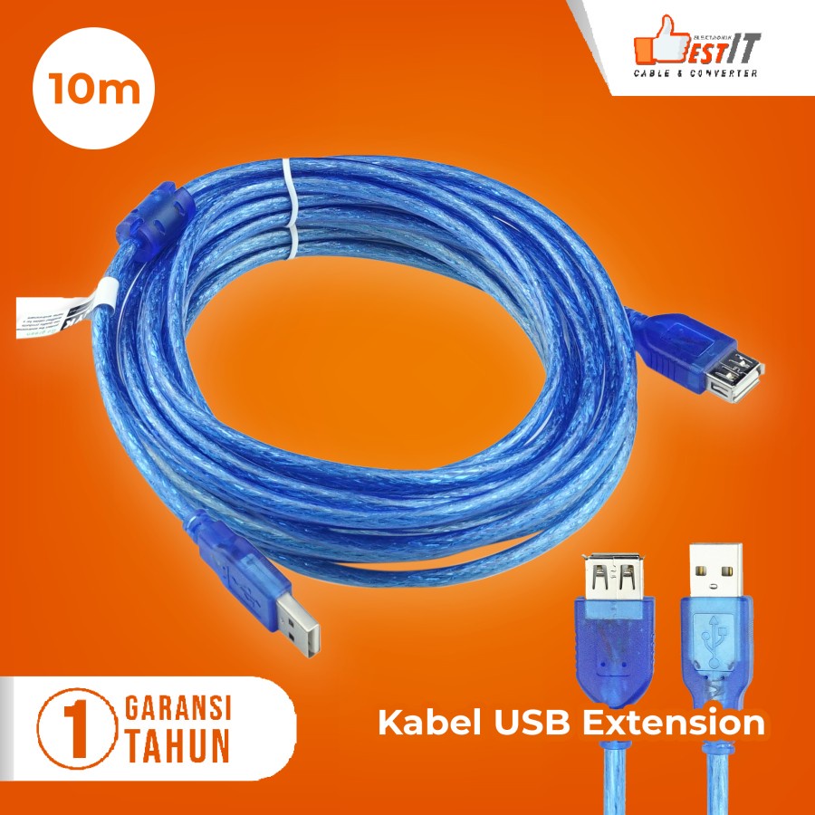 Kabel USB Extension V2.0 Panjang 1.5 Meter 3 Meter 5 Meter 10 Meter