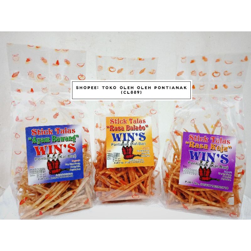 

Snack Mie Talas Mrek WIN'S 100g/ WINS Uk Kecil Khas Pontianak