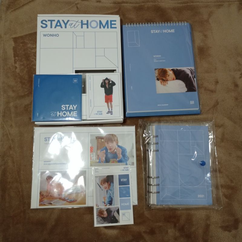 Wonho season greeting 2021 Calendar Standee Cd sticker binder poster set