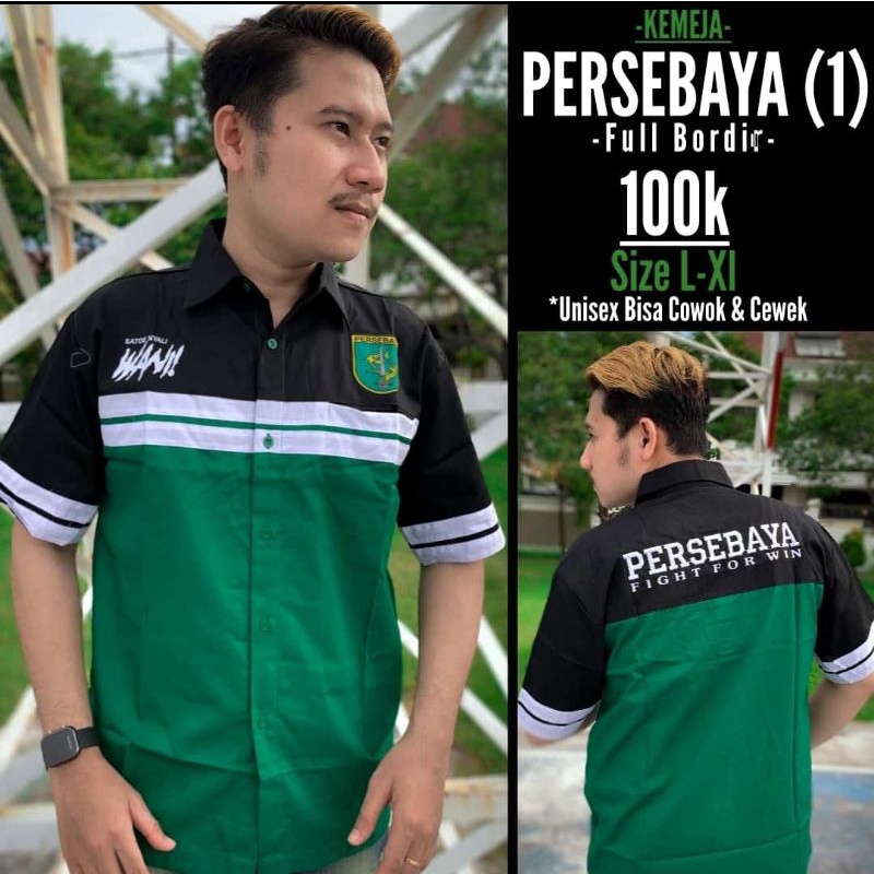 Kemeja Persebaya / Hem Persebaya free masker