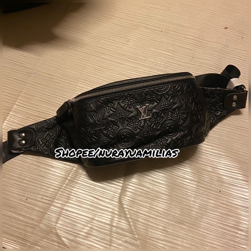 Tas selempang lv Kulit asli import waistbag pria waist bag kulit asli branded
