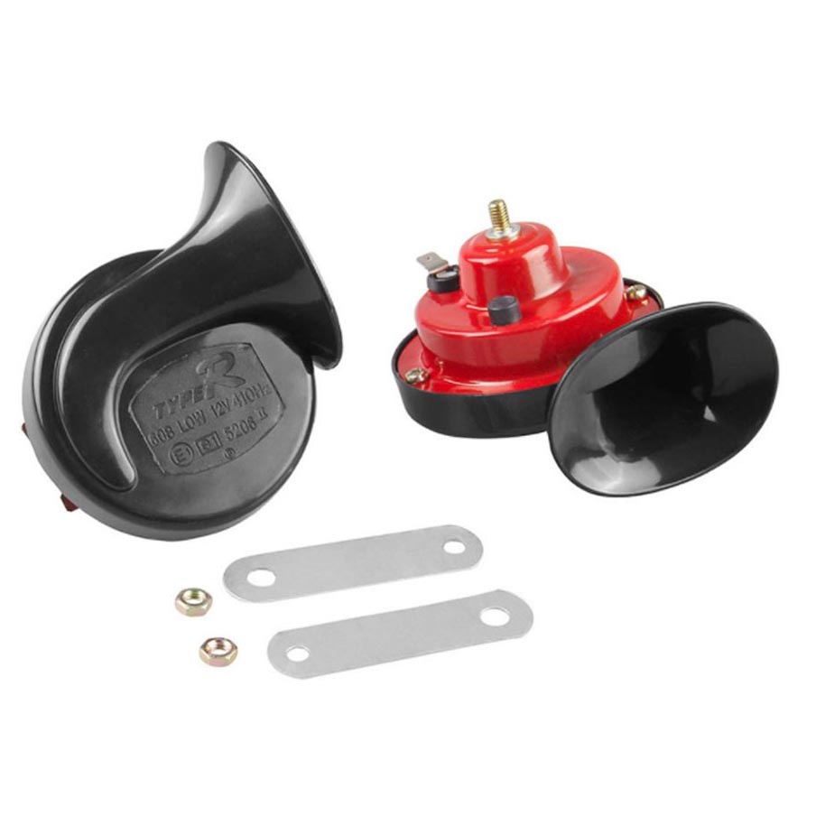 Klakson Keong Mobil Loud Snail Air Horn 12V 60dB 2 PCS - DL32 - Black/Red