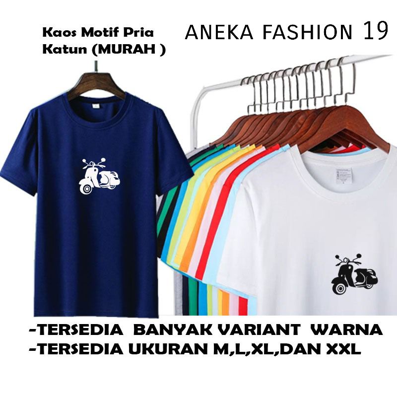 baju pria lengan pendek / vespa/pespa /kaos sehari hari pria / t-shirt  pria dewasa / atasan kaos le