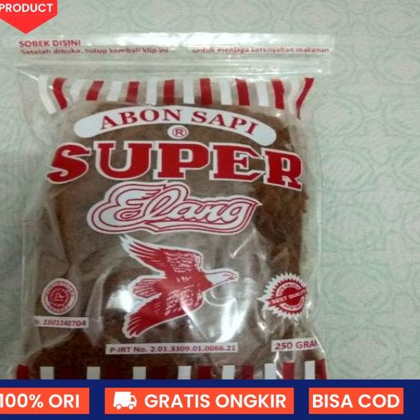 

Abon Sapi SUPER cap ELANG 250 gram | Boyolali Abon Sapi Asli Halal Bukan Abon Gloria Sapi 250 Abon Cap Super TnY //Dapatkan Promo