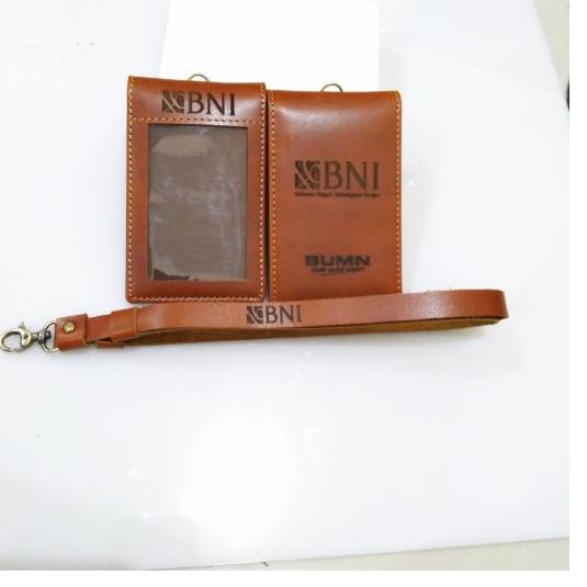 

Paling Diminati! Name Tag ID Card Holder Kulit Asli Logo BNI Gratis Tali Lanyard Kulit Bahan