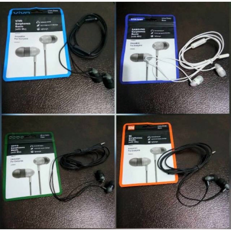 Headset DEEP Bass Brand SAMSUNG MI OPPO VIVO HF DEEP Suara Bagus