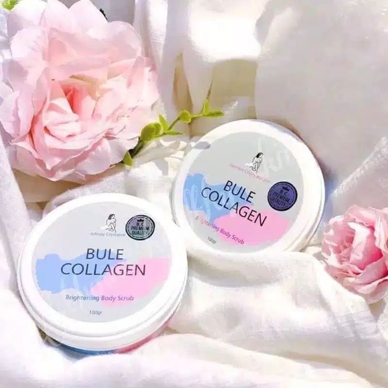 L1 Bule Collagen Body Scrub BPOM HALAL | Blue Kolagen Colagen Masker Penghilang Daki Lulur Spa Scrab