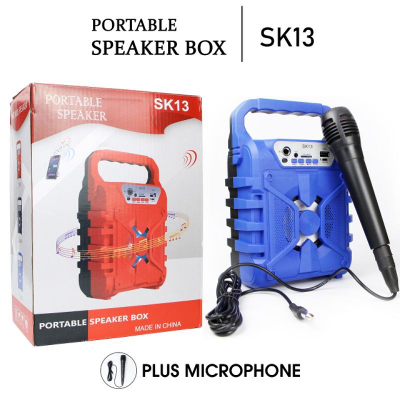 MUSIC BOX SK-13+MIC/PORTABLE BLUATOOTH/MUSIK BOK BLUTUT