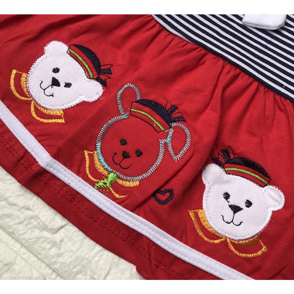Babysmart - Baju bayi/Anak Perempuan Dress+Bando+Sepatu motif SAILOR 1038 Mom's Gift SNI usia 0 -12 bulan / Pakaian anak