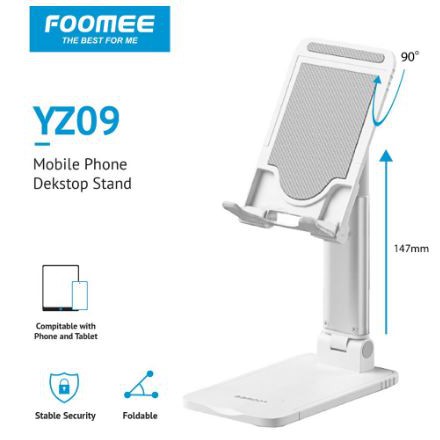 Adjustable Phone Holder Foomee YZ09 Stand Hp & Tablet Folding Desktop