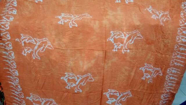 SALE MURAH Kain Pantai Bali Warna Cerah Motif Lumba Lumba