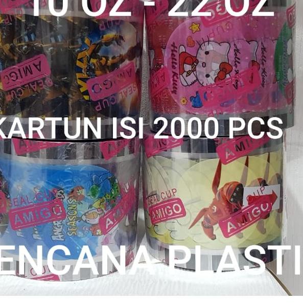 

hpww271 Plastik Lid Cup Sealer/ Tutup Gelas Plastik/ Seal Cup Polos /Buah/Kartun 2000 Cup yqjd372