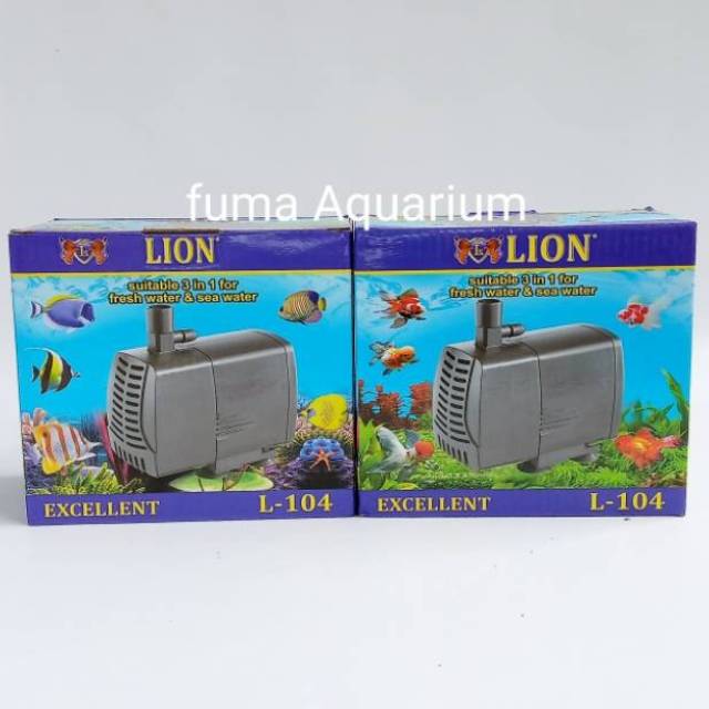 LION 104 L-104 Pompa Celup Filter Kolam Aquarium Kolam Low Watt Submersible Pump Power Head