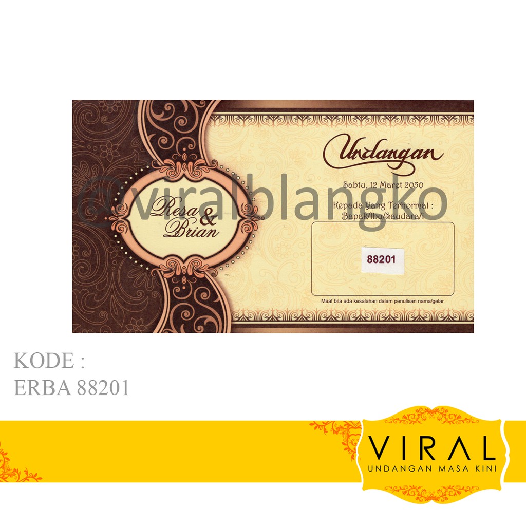 Blangko Undangan Erba 88201 Harga Murah Shopee Indonesia