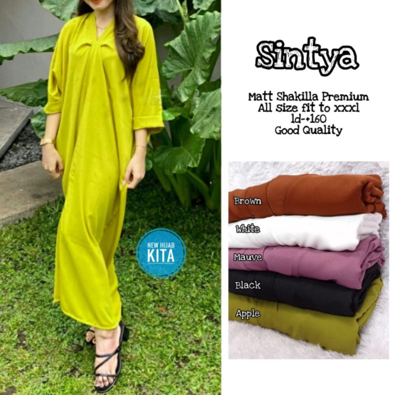 SN Kaftan Polos Bahan Satin & Syakilla Premium. Kaftan Jumbo Hari Raya. Kaftan Sintya Raisa