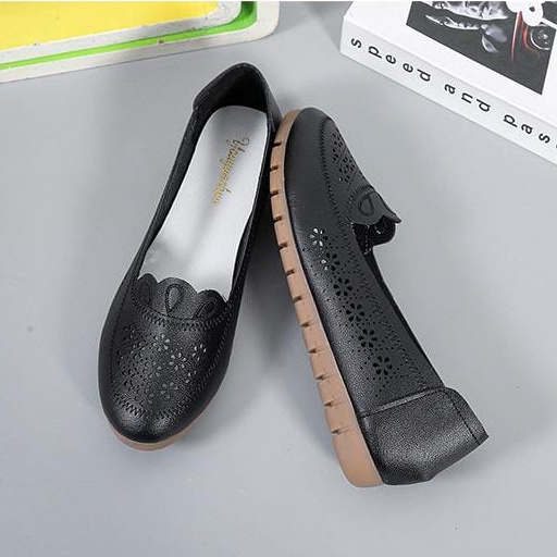 TBIG [COD] Sepatu Slip On CLOVER Wanita Import Korea Style Santai Wanita Sepatu