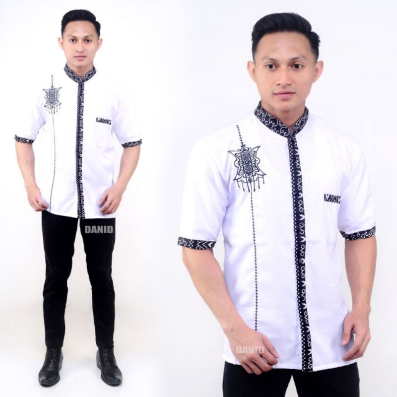 BAJU MUSLIM PRIA/ KOKO KOMBINASI / BATIK PRIA BORDIR