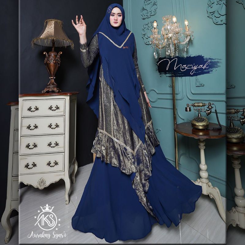 Gamis Syar'i Set Maziyah Aurakay