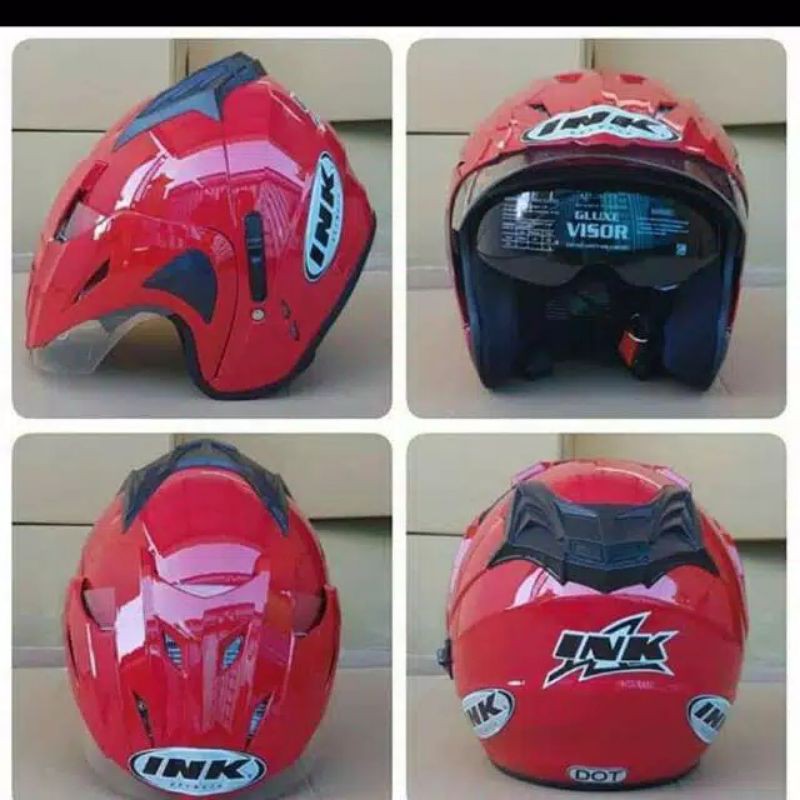 T1 DOUBLE VISOR MERAH FERARI