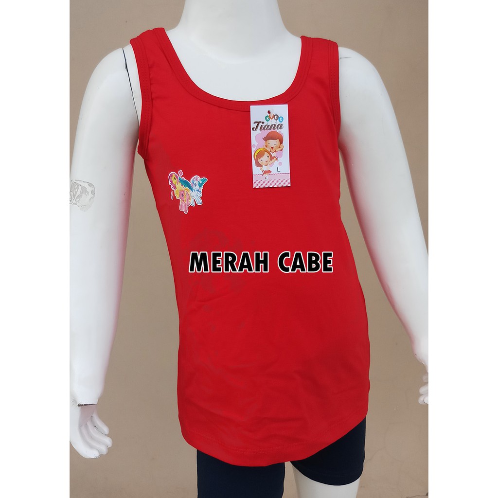 Tanktop/Singlet TALI BESAR TIANA Anak Perempuan 1-12 Tahun