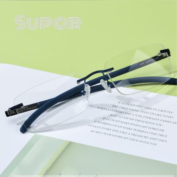 Frame Kacamata Frameless Fl3 Kaca Mata Minus Plus Pria Wanita Rimless Sup-263