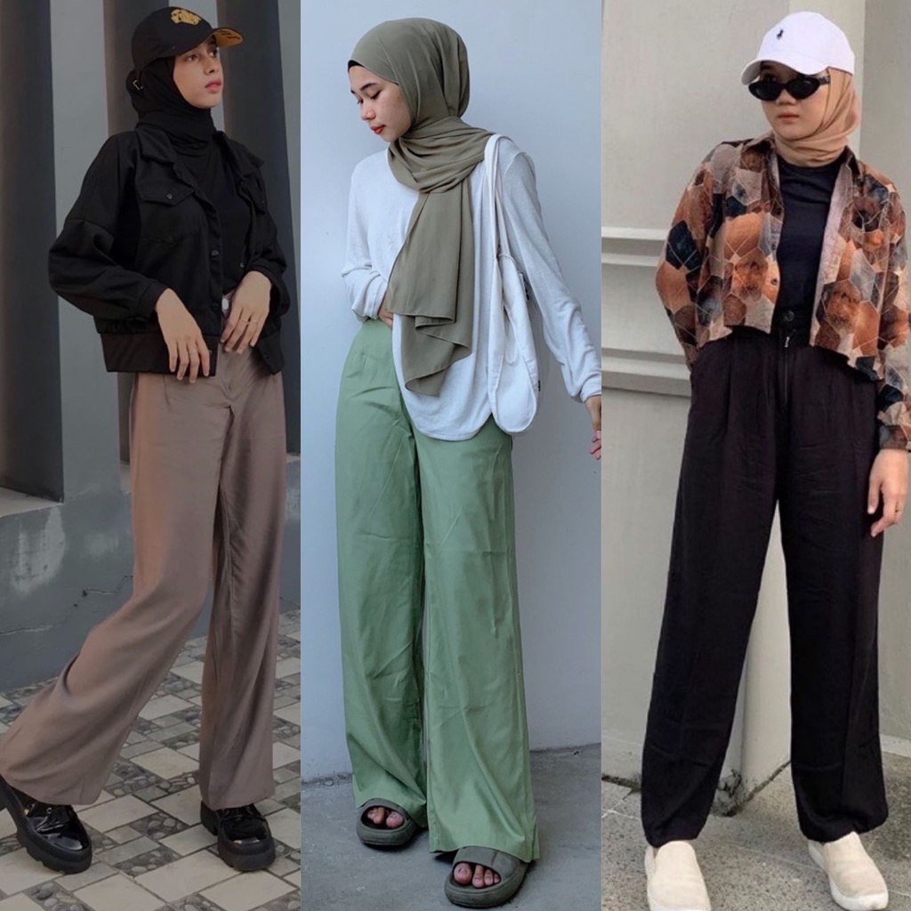 1KG MUAT 6PCS | HAWAII KULOT HIGHWAIST RAYON ANTI NGATUNG ANTI GERAH KOREAN STYLE HITS OOTD SELEBGRAM