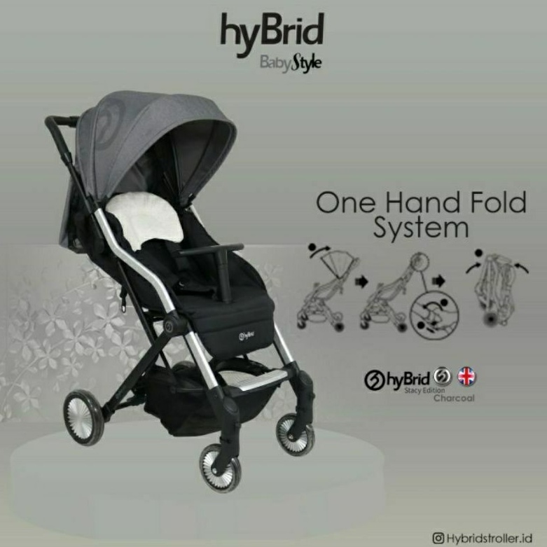 Hybrid Cabi Stacy Charcoal Stroller / Kereta Dorong Bayi Cabin Size