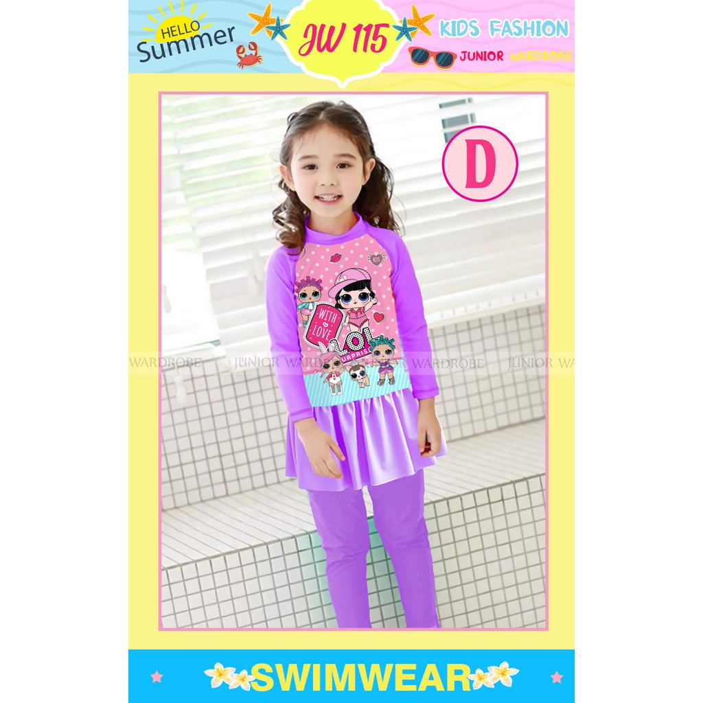JW115 BAJU RENANG ANAK KARAKTER L O L