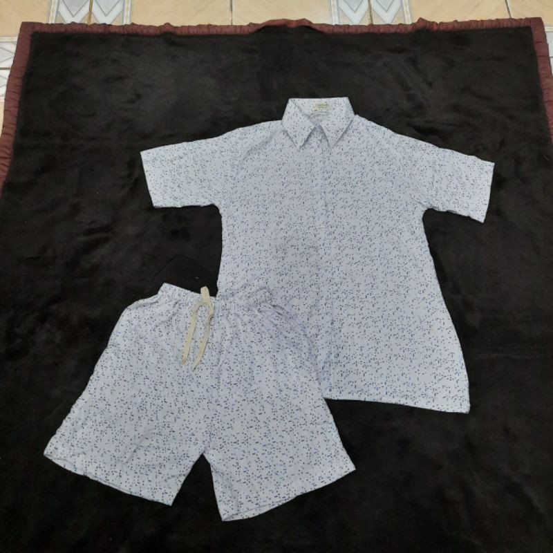 Setelan Rayon lengan pendek celana pendek