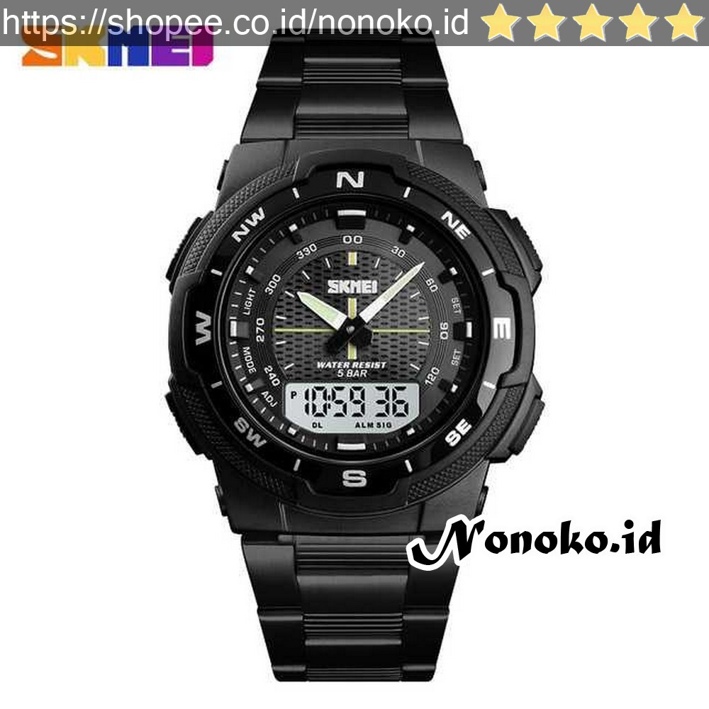 special Jam Tangan Digital Analog Sporty Pria SKMEI - 1370 Hitam Putih